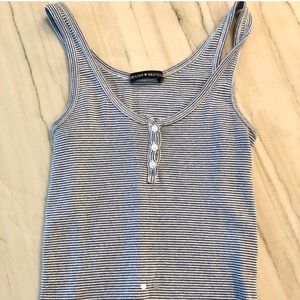 Blue and white striped brandy Melville tank. Xs-s